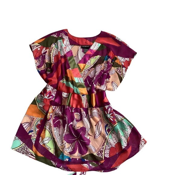 Lane Bryant Short Sleeve Tie Waist Surplice Tunic/Dress Sz 14/16 #182J - Picture 6 of 8